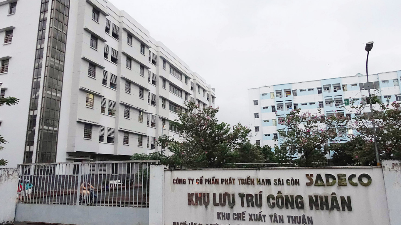 Khu nhà lưu trú công nhân tại Khu chế xuất Tân Thuận